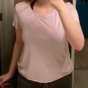 Gap pink and white striped shirt